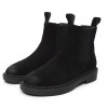 Genuine Leather Women Chelsea Boots Brand Winter Warm Short Ankle Boots Plus Size Platform Single Flats Martin Shoes Woman 30