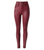 Dreamskull Women's Stretchy Skinny Motorcycle Pu Leather Pants Sexy Leggings