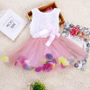 DreamShining Summer Baby Girl Dress Bow Floral Girls Princess Dresses Baby 1 Year Birthday Dress Ball Gown Children Clothes