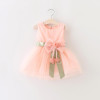 DreamShining Summer Baby Girl Dress Bow Floral Kids Clothes Sleeveless Brithday Party Girls Princess Dresses Ball Gown