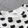 DOZ304 Girl autumn dress children black cat with long sleeve clothes kids casual cotton dot clothes autumn princess girl dresses