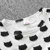 DOZ304 Girl autumn dress children black cat with long sleeve clothes kids casual cotton dot clothes autumn princess girl dresses