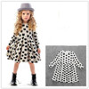 DOZ304 Girl autumn dress children black cat with long sleeve clothes kids casual cotton dot clothes autumn princess girl dresses