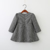 Adorable little Girls Dresses Thicken Warm Cotton Winter Children's Clothes plaid Kids Dresses Elegant Style