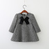 Adorable little Girls Dresses Thicken Warm Cotton Winter Children's Clothes plaid Kids Dresses Elegant Style
