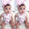 Adorable Infantil Toddler Newborn Baby Girl Watermelon Fashion Romper + Headband 2PCS Outfits Sunsuit Adorable Infantil Toddler Newborn Baby Girl Watermelon Fashion Romper + Headband 2PCS Outfits Sunsuit