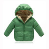 Actionclub Winter Thickening Children Clothing Cotton Hooded Baby Girls Boys Winter Outwear Pure Color Coat Kids Winter Clothing