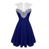 ACEVOG Women Summer Lace Dress Sexy vestidos 2017 Lady Sleeveless Lace Patchwork High Waist Pleated Casual Knee Length Dress