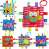 Cartoon Baby Calm Toy Baby Appease Towel Grasping Baby Hand Towels Comforting Taggies Infant Interactive Toys Square Newborn
