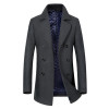 CARTELO made Men's Wool Jackets Spring Autumn winter Brand Men Woolen Coats Middle Long Jackets And Coats Mens Warm coat