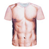 ISTider Summer New Mens Funny 3D Muscle T Shirt Tops Naked Personality Novelty T-Shirts for Men Women Sexy Man Nude tshirt homme