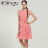 Meaneor 2017 sexy vestido summer dress dot print chiffon elegant casual bow Dot Print dress women Ladie Girls Lovely dresses