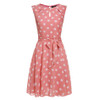 Meaneor 2017 sexy vestido summer dress dot print chiffon elegant casual bow Dot Print dress women Ladie Girls Lovely dresses
