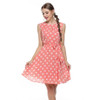 Meaneor 2017 sexy vestido summer dress dot print chiffon elegant casual bow Dot Print dress women Ladie Girls Lovely dresses