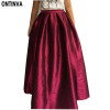 Maxi Long Skirt Floor Length Ladies High Waisted Skirts Women Neon Yellow Black Saias Longa 2018 Femininas Formal Jupe Femme