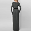 Maxi Long Dress Female 2018 Summer Solid Elegant Loose Long Sleeve Retro Slash Neck Casual High Waist Cotton Dresses Vestido