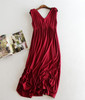 Maternity Women's Jersey Dress Sleeveless V-Neck Pregnant Top Clothes for pregnant Women Slim Pregnancy Dress Wear Profession
