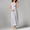 Maternity V-Neck Sleeveless Full Length Dress