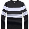 Liseaven 2017 New Autumn Winter Mens Long Sleeve T-Shirt O Neck Striped T Shirt for Men