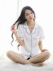 Lisacmvpnel Summer New Breathable Sexy Women Pajamas Short Style V-Neck Female Pajama Set Lisacmvpnel Summer New Breathable Sexy Women Pajamas Short Style V-Neck Female Pajama Set