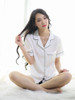 Lisacmvpnel Summer New Breathable Sexy Women Pajamas Short Style V-Neck Female Pajama Set Lisacmvpnel Summer New Breathable Sexy Women Pajamas Short Style V-Neck Female Pajama Set
