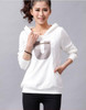 Lisa Colly 2016 Women'S Clothing Hoodies Sweatshirts Hoodie Cotton Black White Hoody Sweatshirts Women Hoodies