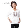 Lisa Colly 2016 Women'S Clothing Hoodies Sweatshirts Hoodie Cotton Black White Hoody Sweatshirts Women Hoodies