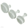 LINSBAYWU 3 Pcs Cake Rose Leaf Plunger Fondant Decorating Sugar Craft Mold Cutter Tools