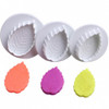 LINSBAYWU 3 Pcs Cake Rose Leaf Plunger Fondant Decorating Sugar Craft Mold Cutter Tools