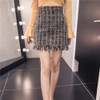 Stylish Women's Tweed Plaid Skirt - High Waist & Cashmere H0810