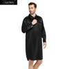 LILYSILK Men’s 22 Momme Long Sleeve Silk Kimono Robe