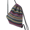 LilyHood Women's Boho Chic Aztec Fabric Drawstring Backpack
