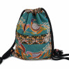 LilyHood Women's Boho Chic Aztec Fabric Drawstring Backpack
