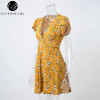 Lily Rosie Women's Boho Deep V-neck Summer Mini Dress