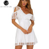 Lily Rosie Girl V-Neck Lace Mini Dress - Chic Summer Style