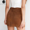 Lily Rosie Girl Khaki Lace Up Faux Leather Mini Skirt