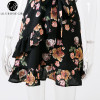 Lily Rosie Black Boho Floral Mini Dress for Summer Parties