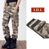 LILL Men's Tactical Pants - Pure Cotton Camouflage Cargo Trousers