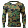 Lightning Men's Camouflage Compression Fitness Top - Long Sleeve