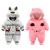 2018 Newborn Rompers Winter cotton Thick Warm Baby boy girl Clothes baby Long Sleeve Hooded Jumpsuit Kids Outwear for 0-24M
