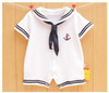 2018 Newborn baby clothes White Navy Sailor uniforms summer baby rompers Short sleeve one-pieces jumpsuit baby boy girl clothing