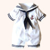 2018 Newborn baby clothes White Navy Sailor uniforms summer baby rompers Short sleeve one-pieces jumpsuit baby boy girl clothing