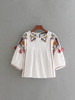 2018 New Women vintage embroidery loose slim kimono blouse shirts tassel two colors Casual Blusas Femininas tops LS1372