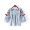 2018 New Women vintage embroidery loose slim kimono blouse shirts tassel two colors Casual Blusas Femininas tops LS1372