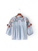 2018 New Women vintage embroidery loose slim kimono blouse shirts tassel two colors Casual Blusas Femininas tops LS1372