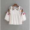 2018 New Women vintage embroidery loose slim kimono blouse shirts tassel two colors Casual Blusas Femininas tops LS1372