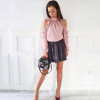 2018 New Women Fashion Open Shoulder Blouse Summer Long sleeve Ruffle Burgundy Pink Shirt Casual Loose Blouse Tops Blusas