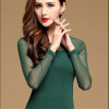 2018 New Women Blouse Shirt Elegant Long Sleeve Turtleneck Shirt Women Top Lace Blouse Tops For Women Plus Size Female Blusas