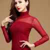 2018 New Women Blouse Shirt Elegant Long Sleeve Turtleneck Shirt Women Top Lace Blouse Tops For Women Plus Size Female Blusas
