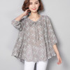 2018 New Summer Women Blouses Plus Size Tunic 5XL 6XL Fashion Shirt Women's Blouse Floral Loose Half Sleeve Top Female Clothing